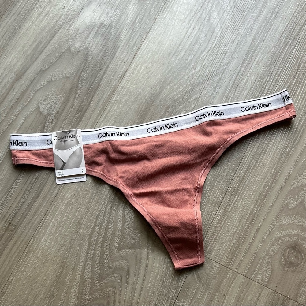 Calvin Klein | Modern Logo Thong in Red Grape (Small) - Picture 8 of 12